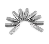 SHUAIGUO 10pcs Bits de Tournevis à Tête Croisée Magnétique PH2, Ensemble de Tige Hexagonale 25 Mm Longueur 1/4 Pouce - ACTE
