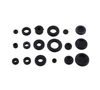 SHUAIGUO 125pcs 18 Tailles Kit d'assortiment de Grommemt en Caoutchouc, Joint de Fil électrique, Résistant à la Chaleur et à l' pour la Prise d'alimentation, Protection Jonction Métallique, avec