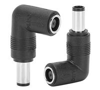 SHUAIGUO 2 pièces adaptateur femelle à mâle, conception compacte noire pour coude connecteur/7,4 x 5,0 mm, transfert facile