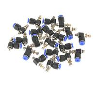 SHUAIGUO 20pcs OD 4 Mm Tube M5 Valve de Commande de Vitesse Pneumatique l'air, Connecteur Rapide, Laiton + Plastique SL4-M5, Installation Facile, Rotation à 360 °, étanchéité à l'épreuve Fuites