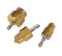 SHUAIGUO 3 Pcs PPR PPR LE LEVING BIT BITS SET, 1/4 "HEX SHANK TUIP EXPANSION DES DE DROIT, Acier à Grande Vitesse avec Revêtement Ti, pour l'usinage Efficace du Tuyau
