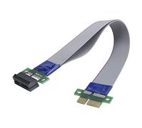 SHUAIGUO Câble D'extension PCI-E 1X Riser Card Extender pour le Placement Modulaire de GPU, 24 Cm de Long, Solution Efficace pour les Passionnés PC