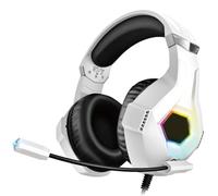 SHUAIGUO Casque de Jeu à Réduction de Bruit, Confort Ultra (White) | Pilotes puissants de 40 mm, contrôle du volume en ligne, polyvalent pour une utilisation sur ordinateur portable