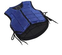 SHUAIGUO Enfants Viette d'équitation - Gilet équestre des Enfants Bleus, Nylon + Mousse, Conception Réglable, Absorption de Choc, Facile à Nettoyer, sécurité (CS)