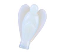 SHUAIGUO Figurine en Pierre de Guérison de 1,5 Pouce d'Opal Angel Crystal - Ange Gardien Poli pour la Décoration Intérieure, Réfléchi
