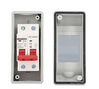 SHUAIGUO IP65 16A DC Circuit Breaker 2P 1000V DZ47S 63Z, Compact avec Couvercle Transparent, Installation Facile pour le Système de Panneaux Solaires PV et énergie RV
