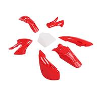 SHUAIGUO Kit de Carénage de Moto, 7pcs Dirt Bike Fairing Fairing Body Work Faming Set (A (rouge))