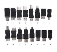 SHUAIGUO Lot de 16 adaptateurs USB multifonctions avec femelle et mâle
