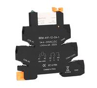 SHUAIGUO Module de relais à semi-conducteurs CC ultra fin CA - SPDT 6 A 6-24 V, montage sur rail DIN, affichage de l'état LED pour équipement de distribution d'énergie et appareils de contrôle