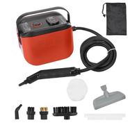 SHUAIGUO Nettoyeur à Vapeur Portable Machine Multi-surfaces Nettoyeurs à Vapeur Main pour Usage Domestique 3 Têtes de Brosse Grattoir de Fenêtre Housse en Tissu Sac Rangement pour Matériaux (Prise UE)