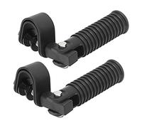 SHUAIGUO Pied Rest, Pair Motorcycle Foot Pegs Reclamp Foot Recask Rubber Metal 1in (Noir)