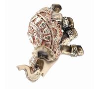 SHUAIGUO Statue de Résine d'éléphant d'or - Grand Symbole de Richesse Chanceux, Décoration Exquise à la Main et au Bureau, Feng Shui (S)