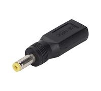 SHUAIGUO Universel Adaptateur D'alimentation pour Ordinateur Portable Convertisseur Compact DC Mini TYPE-C Femelle à Mâle à Source D'alimentation Externe Noir 1 Pièce