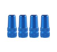 ShuaiXiang Lot de 4 bouchons de valve de pneu de vélo universels en alliage d'aluminium Bleu