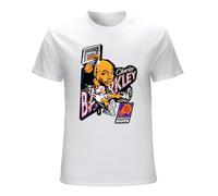 SHUANG YUE Men's Charles Barkley Retro Basketball Caricature T Shirt T-Shirt White XL