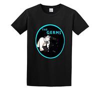 SHUANG YUE The Germs Punk Band Logo Style Printing Blonde Youth Hipster T-Shirt Black 3XL