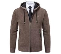 Shuanghao Homme Automne Hiver Pull Sweater Chandail Tricot Sweatshirt à Capuche Hoodie Cardigan Pullover Manteau Jacket Blousons Coat Gilet en Maille Chaud Polaires Doublé Large Homme XL (Hoodie)