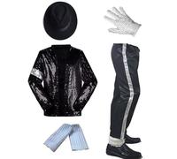 Shuanghao Hommes Femme Halloween Noël Cadeaux Fête Cosplay Costume Rétro Carnaval Danse de Spectacle Outfits-5ps Veste+Pantalon+Chapeau+Chaussettes+Gant-Kit Cosplay Costume(Wt:60-65kg H:165-175cm)
