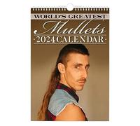 Shuangliao Calendrier Mural 2024 Drôle | Calendrier 2024 avec Coupe Cheveux Mulets | World's Greatest Mullets Calendrier Mural | Hilarious Hair Style Calendar 2024 Calendrier Planner, Noël, Vacances
