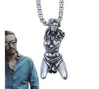 Shuangliao Collier Pendentif Déesse souffrante | Collier Pendentif de déclaration de Souffrance liée - Bijoux Religieux, Collier Pendentif de déesse Religieuse rétro, Cadeaux Vintage de