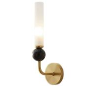 SHUANGZ Applique Murale En Marbre, Applique Moderne En Albâtre, Fixation Murale Dorée Avec Abat-jour En Pierre Blanche Naturelle, Douille E14, Idéale Pour Miroir De Salle De Bain