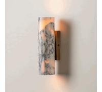 SHUANGZ Applique Murale Nordique En Pierre Naturelle, Marbre D'Espagne, Éclairage Unique Vers Le Haut Et Vers Le Bas, Applique Murale En Albâtre Blanc, Lampe Murale D'intérieur, Salle À Manger