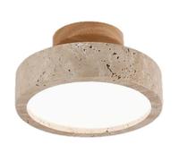 SHUANGZ Applique Murale Ronde En Pierre Naturelle Pour Salon, Fixation Murale/plafond - Lampe Murale LED Blanc Chaud Pour Couloir, Chevet, Balcon, Chambre, Escalier, Lampe Murale D'intérieur