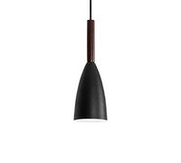 SHUANGZ Lampe Suspendue Avec Poignée En Bois Lustres Au Design Créatif Abat-jour Dôme En Métal Gris Luminaire Suspendu À 1 Lumière, Luminaires Vintage Industriels Pour Îlot De Cuisine, Salle À Manger,