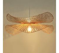 SHUANGZ Luminaires Suspendus Au Plafond en Bambou Plafonnier Lustre Décoratif Lumière Rétro Côtière en Osier Éclairage De Plafond Suspendu Lampe en Bambou Tissée À La Main, Couloir, Escaliers,