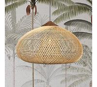 SHUANGZ Lustre d'art en Rotin D'Asie du Sud-Est Suspension en Rotin Naturel, Plafonnier Bambou Vintage Lampe en Osier Nordique Faite À La Main, Luminaires Suspendus pour Chambre À Coucher, Bureau,