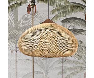 SHUANGZ Lustre d'art en Rotin D'Asie du Sud-Est Suspension en Rotin Naturel, Plafonnier Bambou Vintage Lampe en Osier Nordique Faite À La Main, Luminaires Suspendus pour Chambre À Coucher, Bureau,