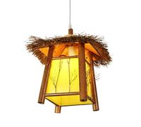 SHUANGZ Lustre D'intérieur En Rotin, Luminaire Rustique Rétro