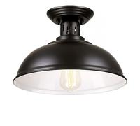 SHUANGZ Plafonnier Au Fini Noir Farmhouse Suspension De Style Industriel E27 Luminaire Semi-encastré Applique Murale Pays Vintage Cuisine De Bar Loft Rétro Industriel