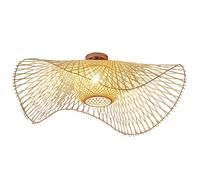 SHUANGZ Plafonnier Industriel Semi-encastré, Coastal Semi Plafonnier Bambou Panier En Rotin Facile À Installer Luminaire Décoration Plafonnier Pour Les Salons De Thé Pour Les Restaurants Et Les Salons