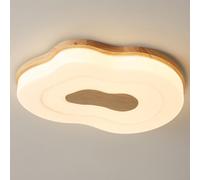 SHUANGZ Plafonnier LED Moderne 14,5 Po 24 W Avec Télécommande, Luminaire De Salle À Manger, Plafonnier Encastré Avec Abat-jour En Acrylique. Pour Chambre, Salon, Cuisine, Câblage.