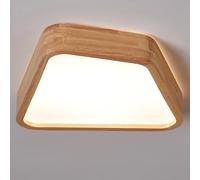 SHUANGZ Plafonnier LED Pour Entrée/balcon Luminaire Encastré À Intensité Variable 18 W, Plafonniers Style Chêne Rustique Luminaires De Couloir Couleur Naturelle Avec Télécommande