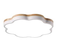 SHUANGZ Plafonnier Minimaliste, Base En Bois, Cadre En Métal, Luminaires Modernes À Intensité Variable, Lustre De Style Nordique Pour Chambre, Salle À Manger Et Couloir.