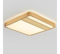 SHUANGZ Plafonnier Minimaliste En Bois Encastré, Lampe De Plafond LED À Intensité Variable Pour La Protection Des Yeux Dans La Chambre Éclairage Décoratif Pour Couloir Avec Télécommande