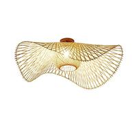 SHUANGZ Plafonnier Semi-encastré en Bambou Plafonnier De Couloir Tissé À La Main Appareils D'éclairage De Décoration Éclairage Vintage Proche du Plafond pour L'entrée du Couloir De La Chambre