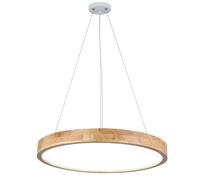 SHUANGZ Plafonnier Suspendu En Bois Naturel De 11,8 Pouces. Lustre LED En Métal Imitation Bois. Économie D'énergie De 38 W. Pour Magasins, Salons Et Bureaux.