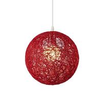 SHUANGZ Suspension Globe Vert, Abat-jour Rustique En Rotin Multicolore - Plafonnier Bohème Minimaliste En Rotin Pour Chambre, Salle À Manger, Couloir, Entrée (1 Pièce)