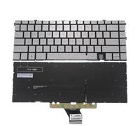 SHUAPOZ Clavier rétroéclairé UK SP LA UA GR pour HP pour Envy X360 13-AY 13-BA 13T-BA 13-BD 13M-BD BD0023DX Espagnol Latin Allemand UKRAINIEN M30787(SP Silver Backlit)