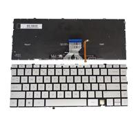 SHUAPOZ Clavier rétroéclairé UK SP LA UA GR pour HP pour Envy X360 13-AY 13-BA 13T-BA 13-BD 13M-BD BD0023DX Espagnol Latin Allemand UKRAINIEN M30787(UK Silver Light)