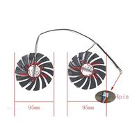 SHUAPOZ pour MSI pour GeForce pour GTX 980TI 980 970 960 Ventilateur de Carte Graphique Jeu 95MM 4PIN PLD10010S12HH GPU(Original Fan)