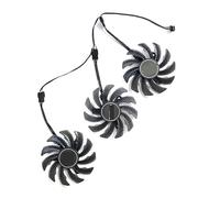 SHUAPOZ T128010SU PLD08010S12H Ventilateur de Refroidissement pour Gigabyte pour Geforce pour RTX 3060 Ti 3070 3070Ti RTX3070 RX6700XT Carte Graphique Jeu(Silver)