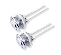 SHUBEIEUMI 2 Pièces Boutons Poussoirs de Toilette Double Chasse 38mm Standard Chrome Plaqué Argent WC Réservoir, Pour Réservoir d'eau, Chasse d'eau WC
