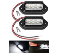 SHUBEIEUMI 2PCS LED Eclairage Plaque Immatriculation, 6 SMD LED Éclairage Plaque D'immatriculation, 12V/24V DC Imperméable Lampe pour Camion Remorque