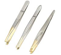 SHUBEIEUMI 3 Pièces Pince a Epiler, Pince a Epiler Professionnelle, Pince à Epiler Sourcils en Acier Inoxydable, avec Revêtement Antidérapant, pour Enlèvement des Poils Incarnés Les Cils