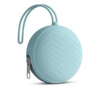 SHUBEIEUMI Boîte à Tétine, Boîte à Tétine en Silicone, sac Tétine sans BPA, Range Portable Tétine Bébé Filles et Garçons, Grande capacité, peut être accroché (Bleu)