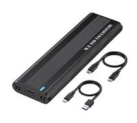 SHUBEIEUMI Boîtier SSD M.2 NVME, 10Gbps USB C 3.1 Gen 2 Boîtier Disque Dur SSD M.2 NVME SATA, pour M.2 PCIe NVME M-Key 2242/2260/2280 SSD/UASP-Trim, Câbles Inclus